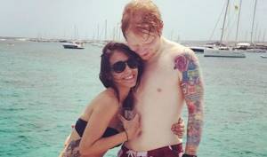 Ed Sheeran and Athena Andrelos on vacation