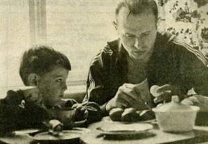 Eduard Streltsov with his son