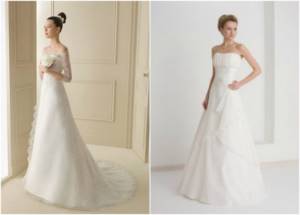 Elegant wedding dresses for short brides