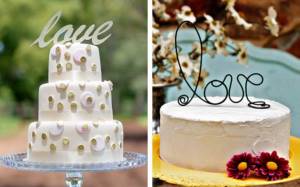 фигурки для свадебного торта в виде надписи