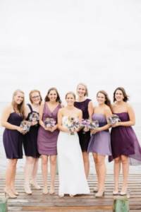 Purple wedding: photo, design, outfits