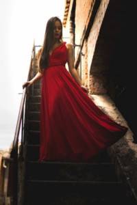 Photo of a girl in a long dress