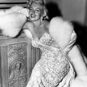 Photo of Hollywood star Marilyn Monroe&#39;s wedding dress