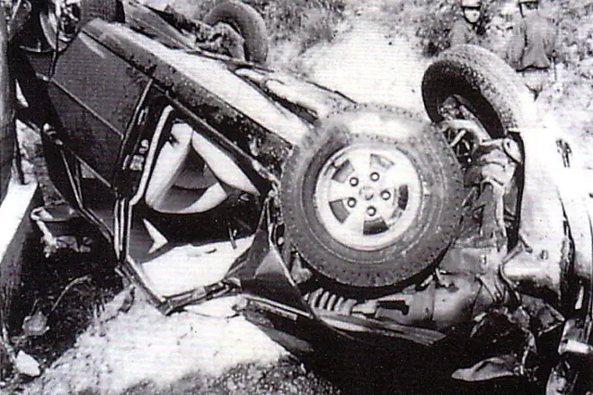 Photo from the scene of the Grace Kelly accident