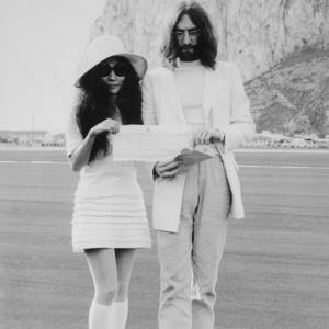 Photos from the wedding of John Lenon and Yoko Ono