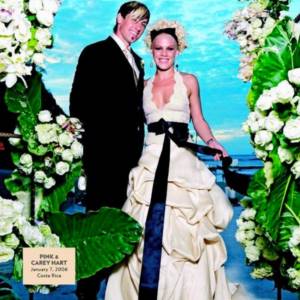 Photo of Hollywood star Pink&#39;s wedding dress