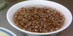 Buckwheat with boiling water