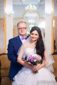 Griboyedovsky registry office photo - portrait of newlyweds