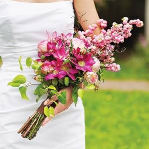dirty pink bridal bouquet