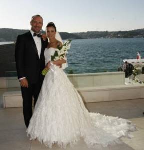 Halit Ergench with his first wife