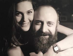 Halit Ergench with his wife