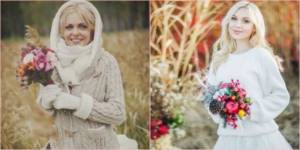 It&#39;s a good idea to use a knitted cardigan on your wedding day.