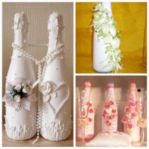 Champagne decoupage ideas for a wedding