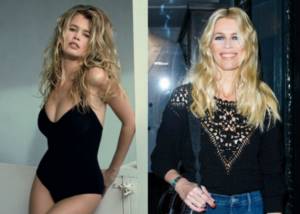 Famous German model and actress Claudia Schiffer in her youth 25-30 years ago and now photo