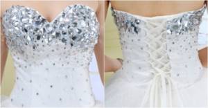 How to wash a corset with beads and rhinestones at home - the bandage dress can only be washed by hand or dry cleaned (starch, baby powder). For these purposes, a soap solution (foam) is used, which is applied to the corset exclusively with a soft sponge. 