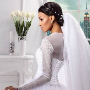 what hairstyle goes with a closed wedding dress