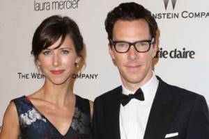 Cumberbatch with his wife