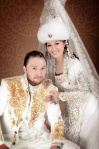 Kazakh newlyweds