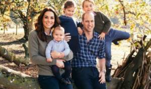 Kate Middleton with her husband and children