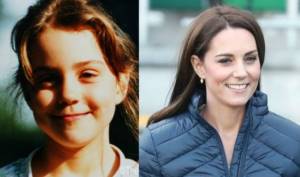 Kate Middleton in childhood and now