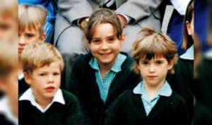 Kate Middleton as a child (center, 1988)