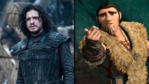 Kit Harington and Eret from How to Train Your Dragon 2