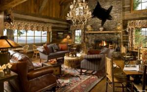 classic room style in rustic style