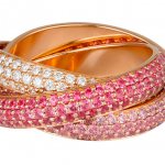 Trinity Cartier ring with diamonds