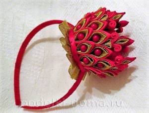 kanzashi ribbon crown