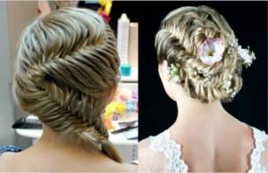 fishtail braid wedding hairstyle