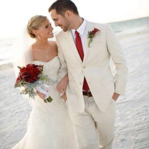 beautiful combination of colors in wedding clothes