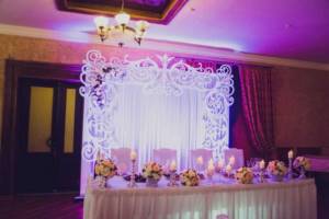 beautiful wedding hall decoration with flowers