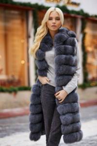 Beautiful models of Arctic fox vests, what to wear with them and how to choose a stylish look