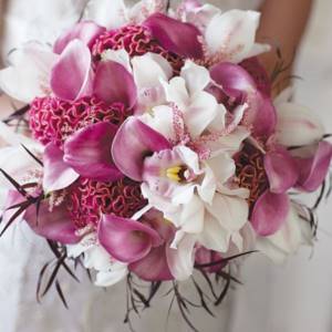 beautiful bouquet in the hands of the bride