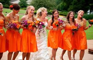 красно-оранжевая свадьба