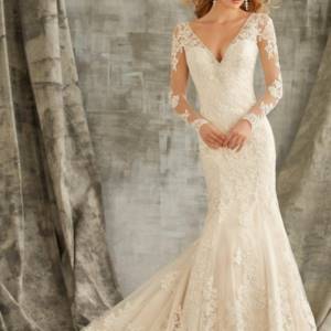Cream lace bridesmaid dress