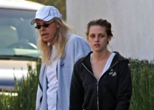 Kristen Stewart with her dad
