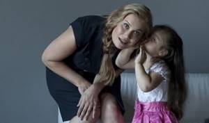 Kristina Babushkina with her daughter