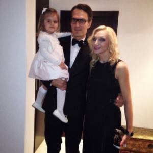 Kristina Orbakaite and Mikhail Zemtsov with their daughter Claudia
