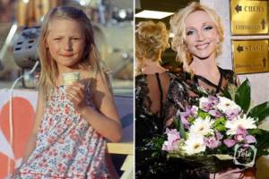 Kritsnia Orbakaite in childhood and now