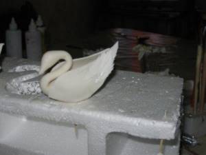 Swans made from mastic step by step with master class and video