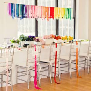 Ribbons with guest names