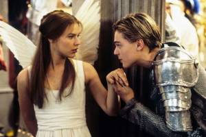Leonardo DiCaprio and Claire Danes in the movie &quot;Romeo and Juliet&quot;