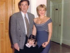 Lyubov Uspenskaya with her husband and daughter