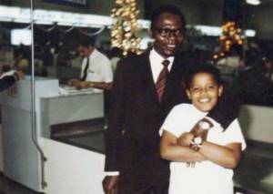 Little Barack Obama and his father, Barack Hussein Obama Sr.