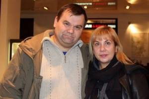 Marina Fedunkiv with her first husband Andrey photo