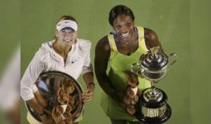 Maria Sharapova and Serena Williams at the 2007 Australian Open