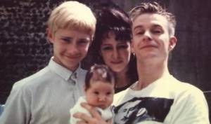 Martin Freeman as a child with his family
