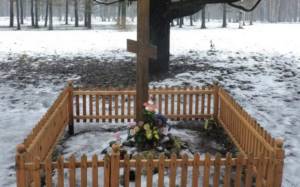Место предполагаемого захоронения останков Григория Распутина в Пискарёвском парке