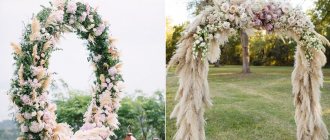 Модная свадебная арка 2021 года: формы и виды, идеи с фото